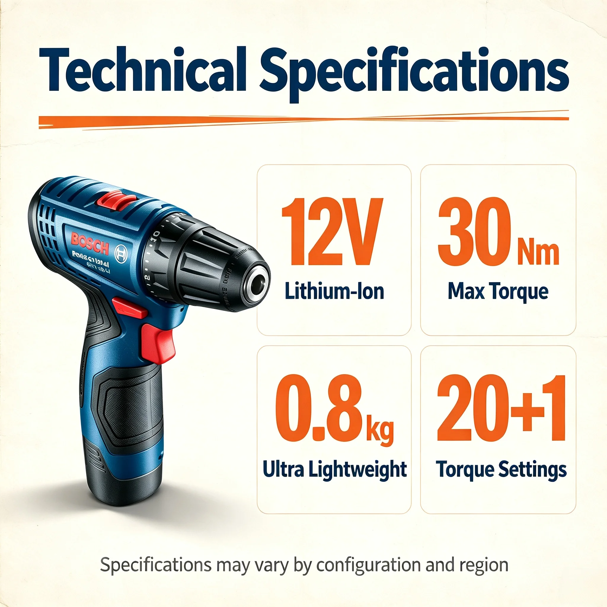 Power Tools Professional - Bosch Professional GSR120-LI 12V Cordless Electric