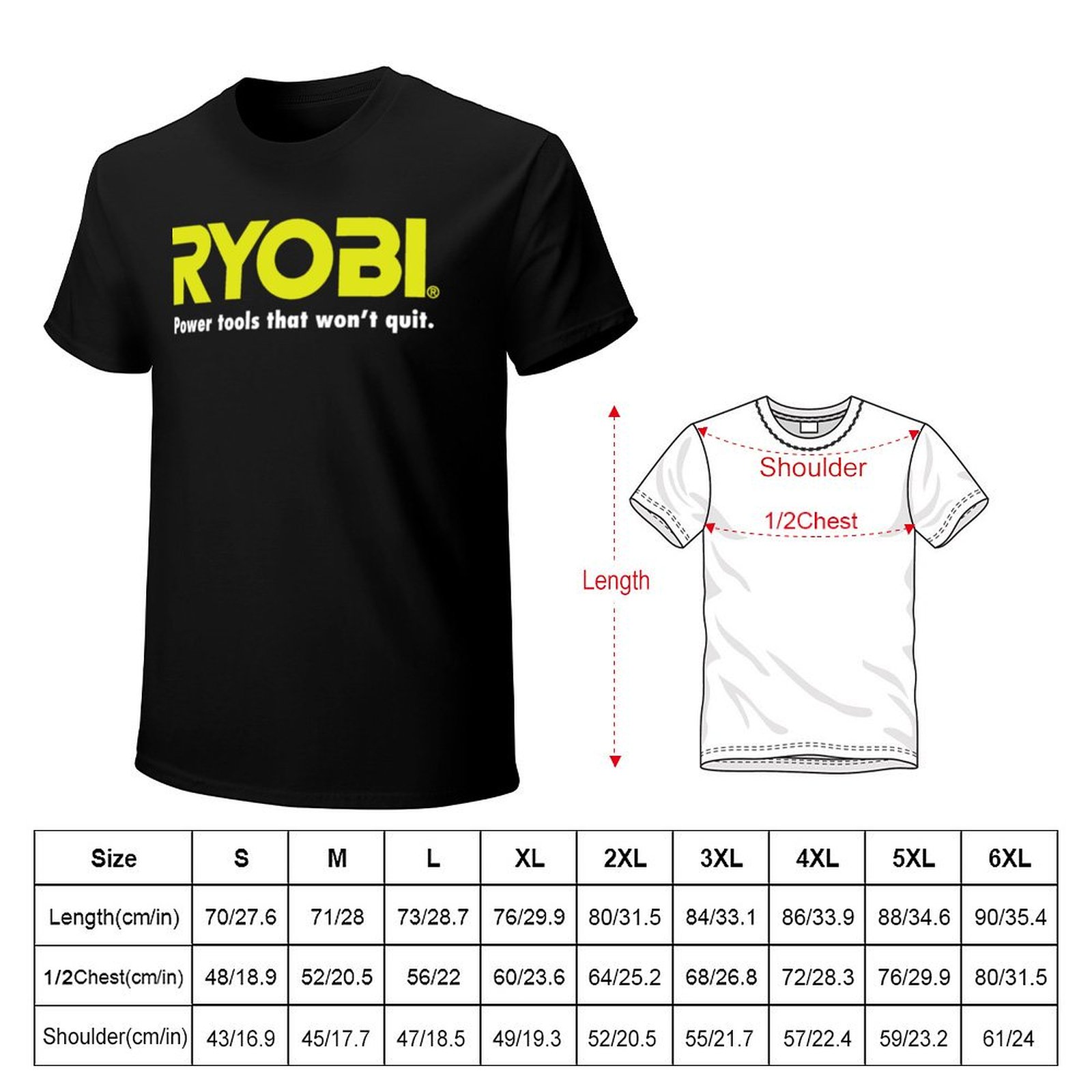 POWER TOOLS RYOBI LOGO T-Shirt - Power Tools China review and price