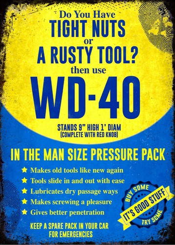 Vintage Retro WD40 Spray Garag - Power Tools Aldi review and price