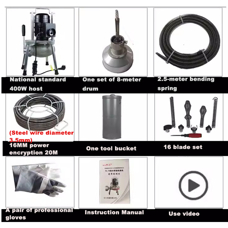Electric Pipe Dredging Tool  W - Power Tools Types review and price